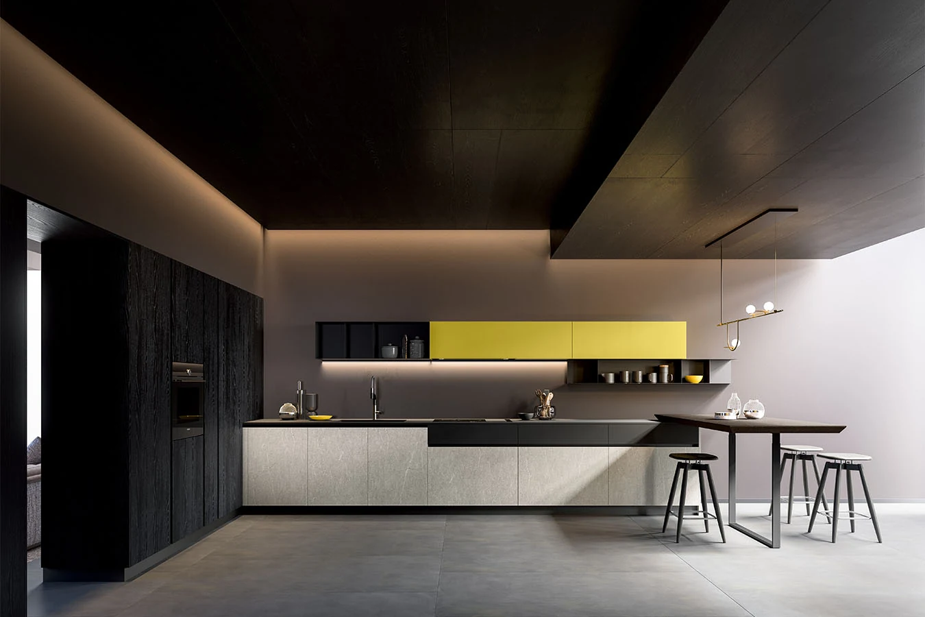 The graphite kitchen from the Stallion Kitchens design catalog