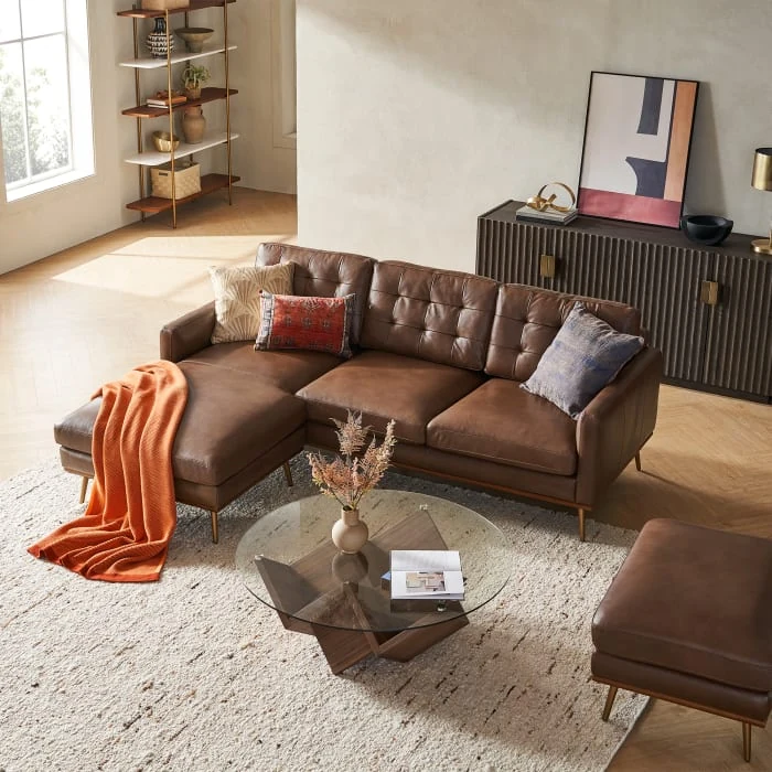 The leather lounge from the Stallion Living design catalog